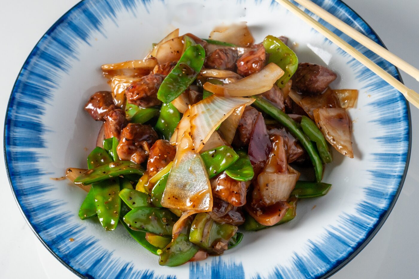 Black Pepper Beef Tenderloin with onions and peppers - East Moon Centennial CO