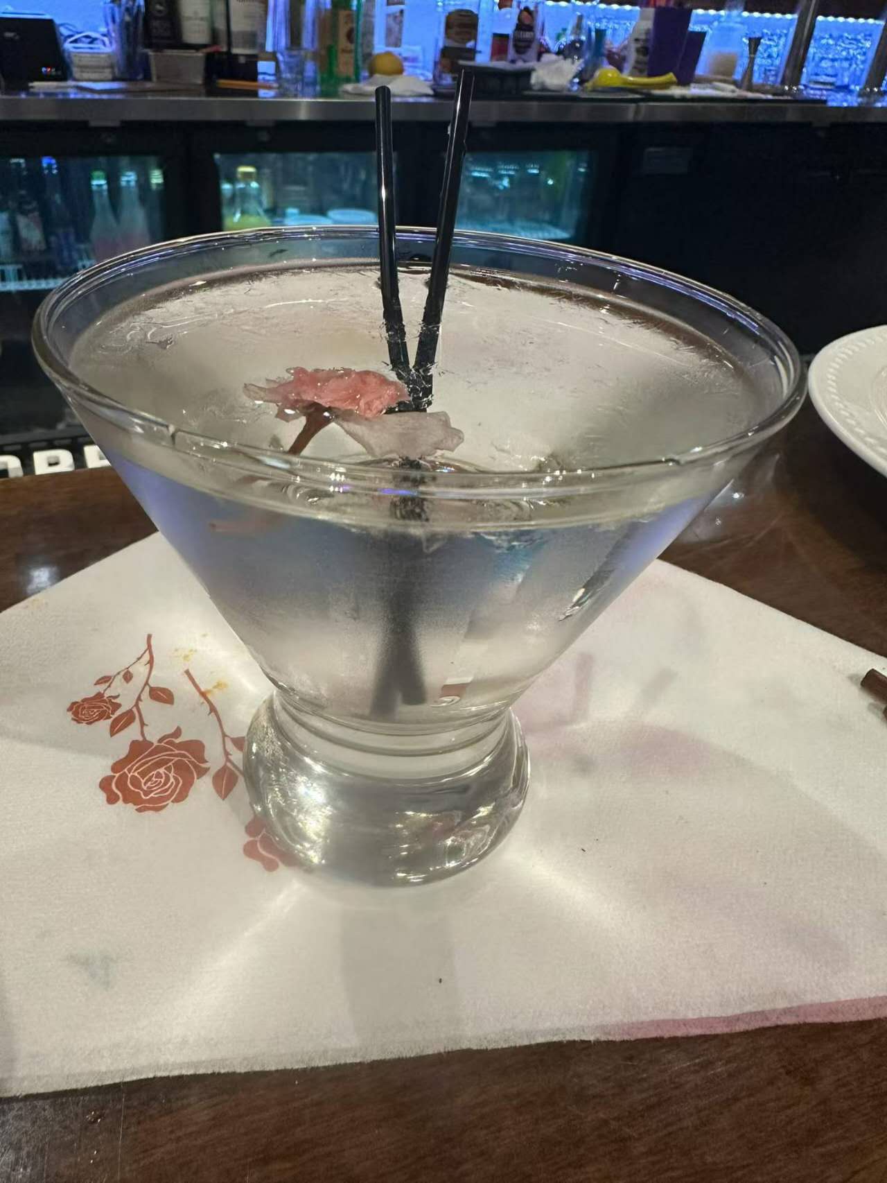 Refreshing Asian beverage at East Moon sushi bar